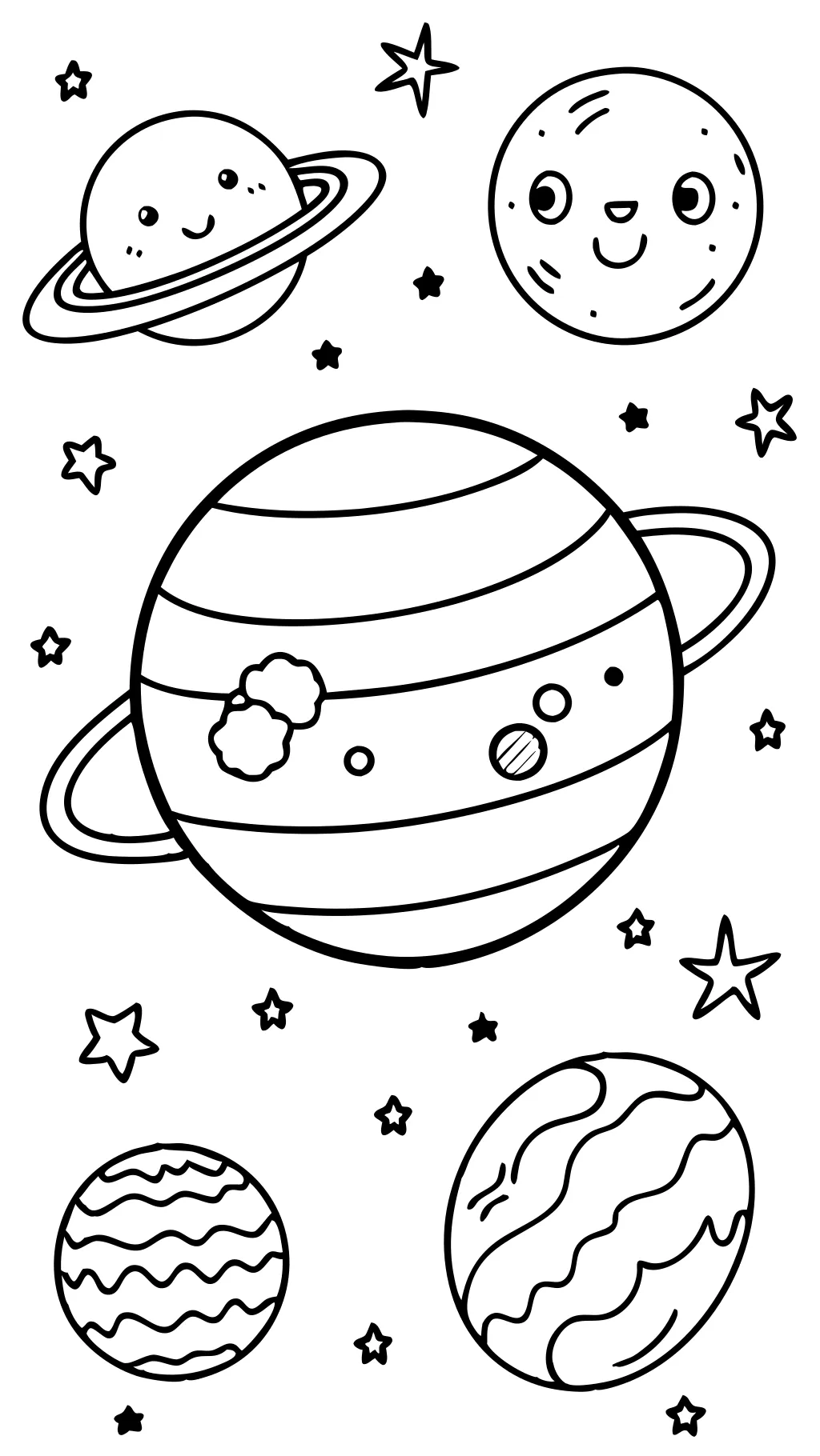 8 planets coloring pages